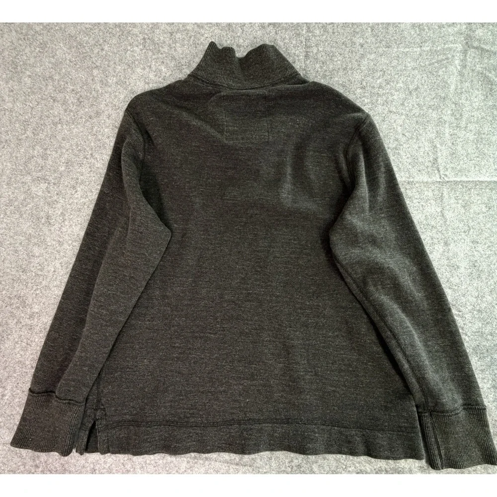 American Eagle Men's Charcoal Gray Mock Neck Pullover‎ Sweater XL Preppy Money
